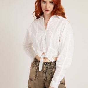 Guess dámská bílá košile W2GH53WEJU0 M