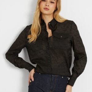 Guess dámská černá košile W4RH65WFX40 S
