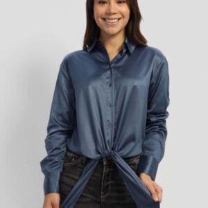 Guess dámská modrá košile W3RH04WF520 L