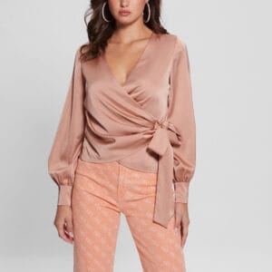 Guess dámská růžová košile W3RH26WEFC2 M