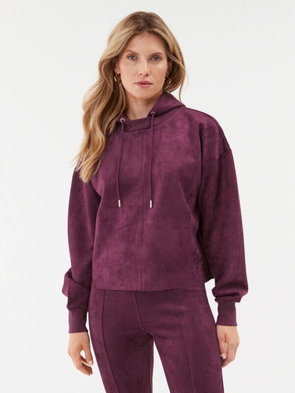 Guess dámská vínová mikina W2BQ12KAUJ2 M