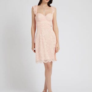 Guess dámské broskvové šaty W2YK70KAQN0 M