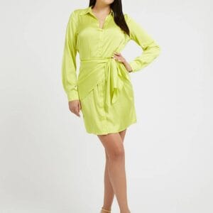 Guess dámské žluté šaty W2BK83WF1T2 L