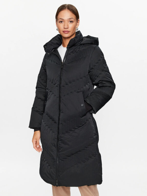 Guess dámský černý péřový kabát W3BL42WFSV2 XL