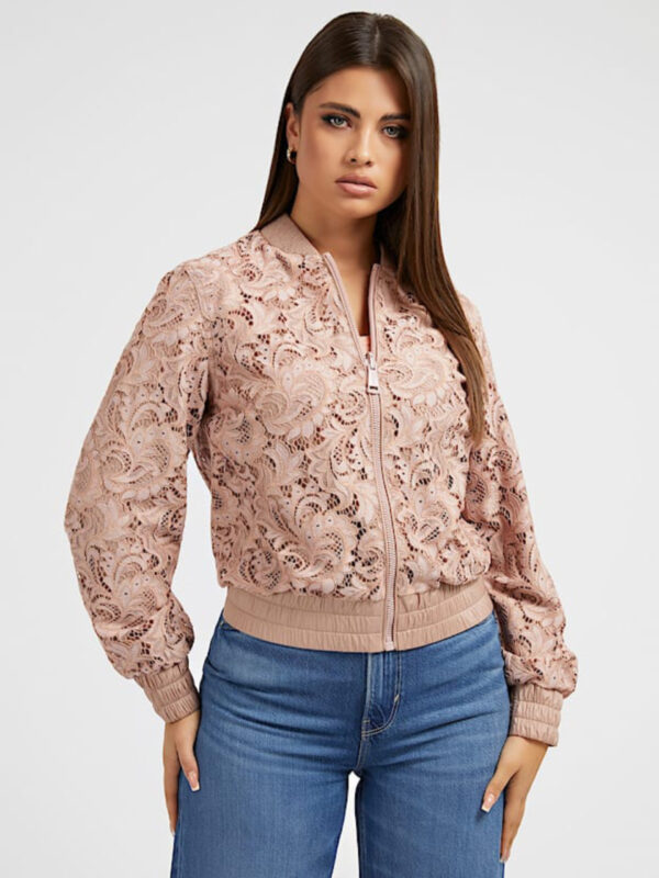 Guess dámský růžový bomber W3GL09WFCJ0 S