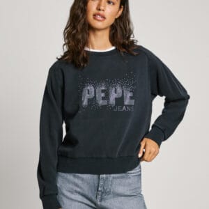 Pepe Jeans dámská černá mikina LUNA PL581466999 XS