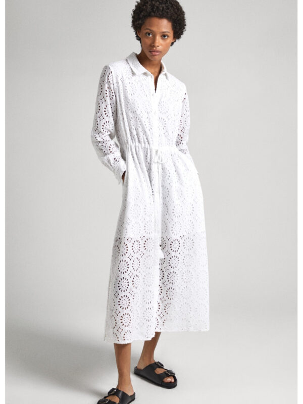 Pepe Jeans dámské bílé šaty ETHEL PL953477800 XS