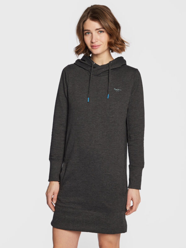 Pepe Jeans dámské černé mikinové šaty GISELA PL953126999 XS
