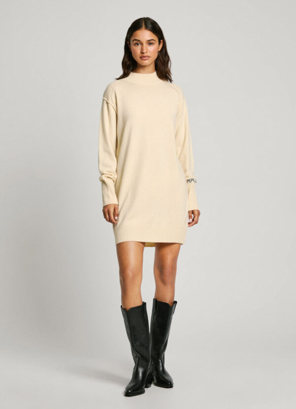 Pepe Jeans dámské krémové šaty HAZEL PL953593814 XS