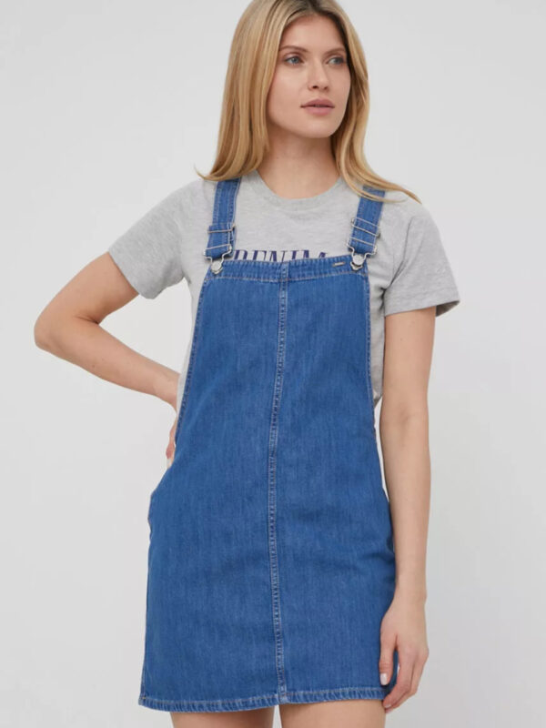 Pepe Jeans dámské modré džínové šaty Crane PM206522RF72000 36