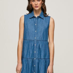 Pepe Jeans dámské modré džínové šaty PL953286000 S