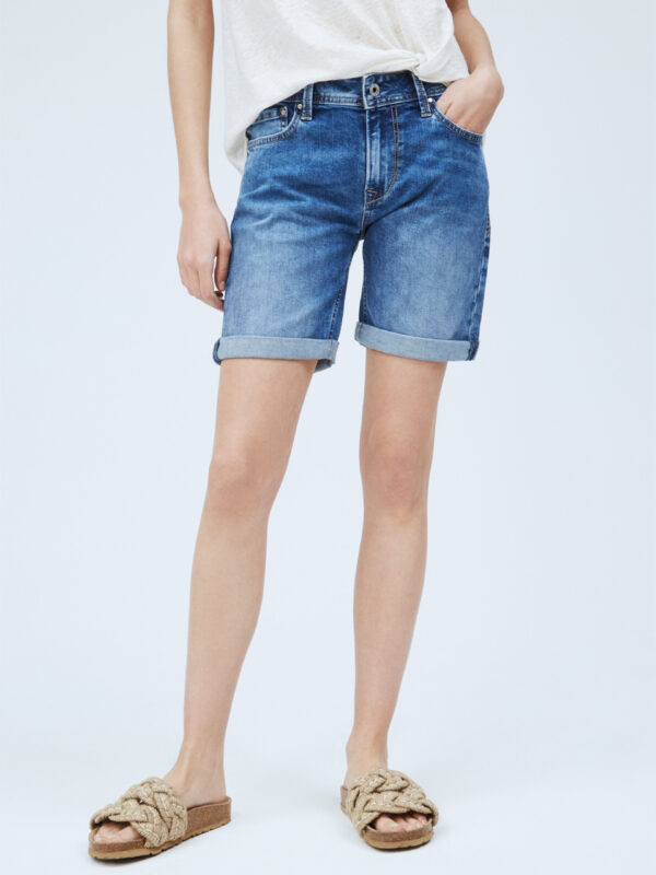 Pepe Jeans dámské modré džínové šortky PL800493HG9000 25