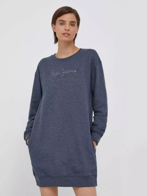 Pepe Jeans dámské modré mikinové šaty PL953381594 XS