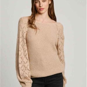 Pepe Jeans dámský béžový svetr PL702219833 XS