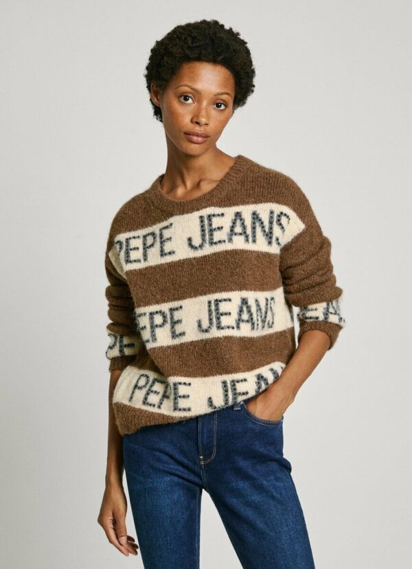 Pepe Jeans dámský hnědý svetr HELMI PL702226880 XS