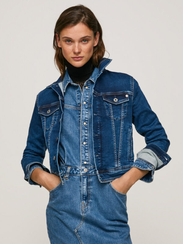 Pepe Jeans dásmká tmavě modrá džínová bunda Core PL402052HG4000 XS