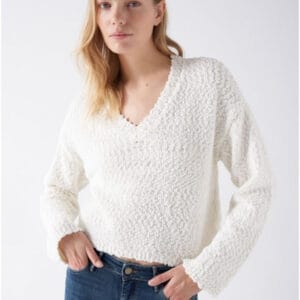 Salsa Jeans dámský krémový svetr 21007839 L
