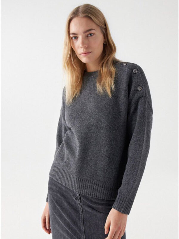 Salsa Jeans dámský šedý svetr 21007141 L