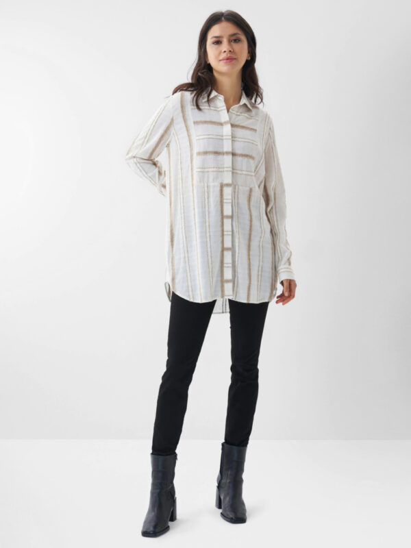 Salsa jeans dámská krémová pruhovaná košile 125826 XS
