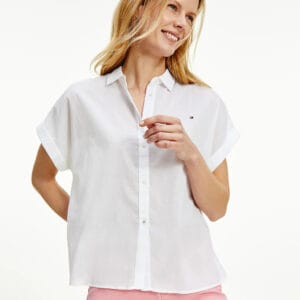 Tommy Hilfiger dámská bílá košile Voile WW0WW31997 42