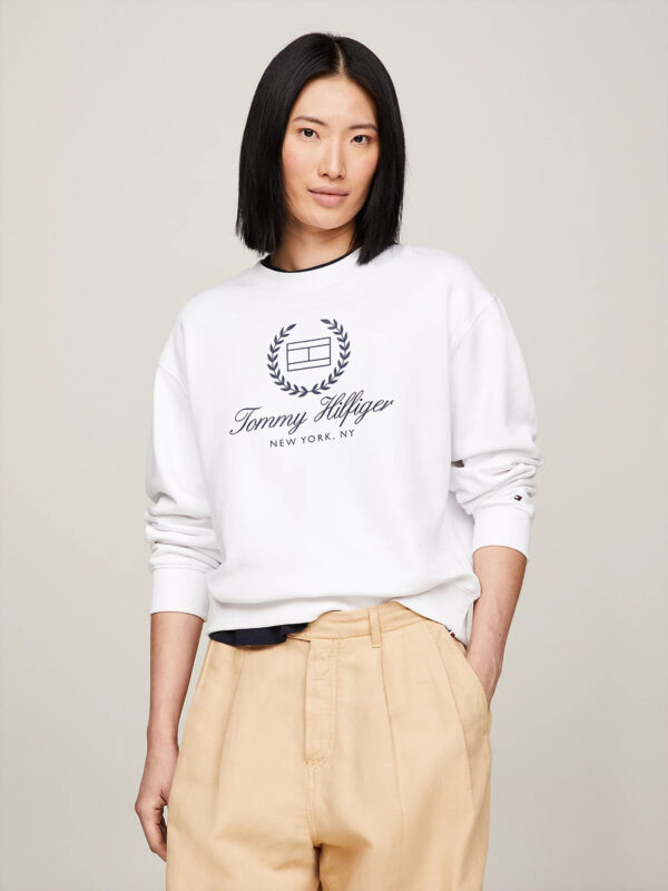 Tommy Hilfiger dámská bílá mikina WW0WW41758 XL