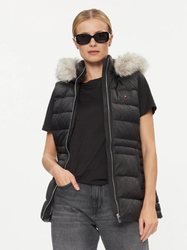Tommy Hilfiger dámská černá vesta WW0WW39744 XL