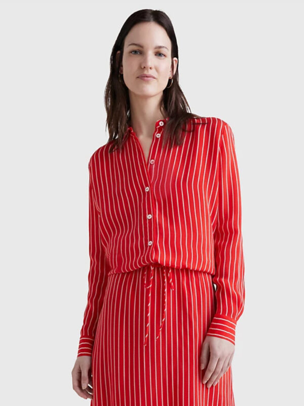 Tommy Hilfiger dámská červená halenka WW0WW38010 40