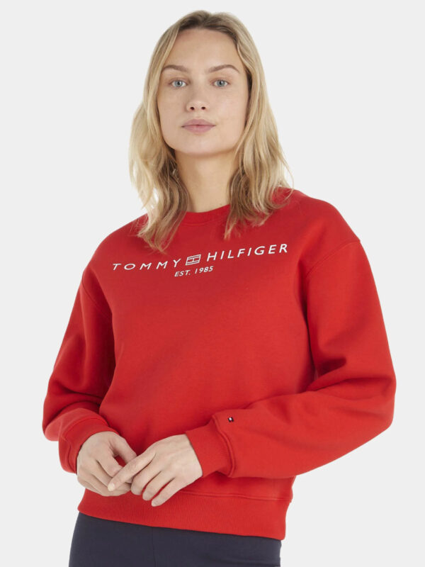 Tommy Hilfiger dámská červená mikina WW0WW39791 XL