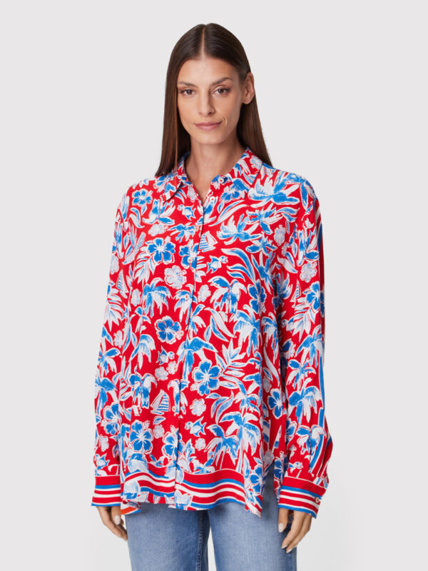 Tommy Hilfiger dámská košile s květinovým vzorem WW0WW33483 38/R