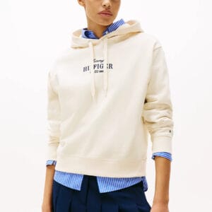 Tommy Hilfiger dámská krémová mikina WW0WW45528 XL