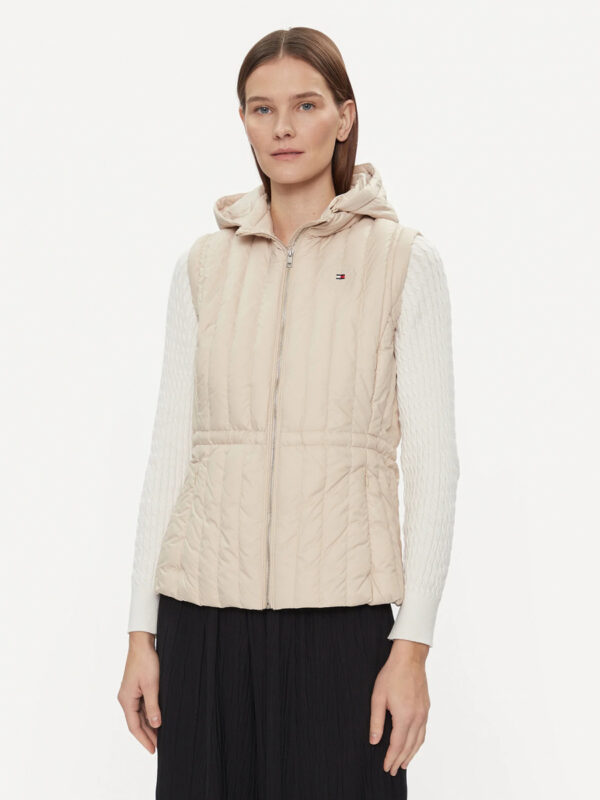 Tommy Hilfiger dámská krémová vesta WW0WW40485 L