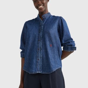 Tommy Hilfiger dámská modrá džínová košile WW0WW36372 40