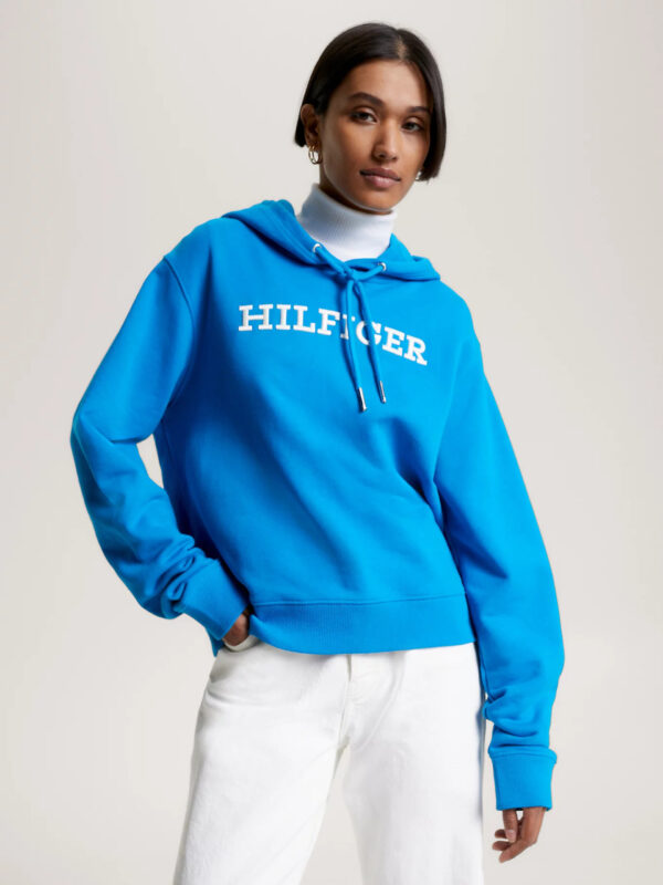 Tommy Hilfiger dámská modrá mikina s kapucí WW0WW40296 L