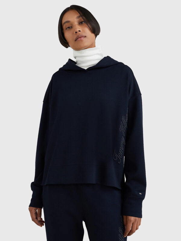 Tommy Hilfiger dámská tmavě modrá mikina s kapucí WW0WW36075 XL
