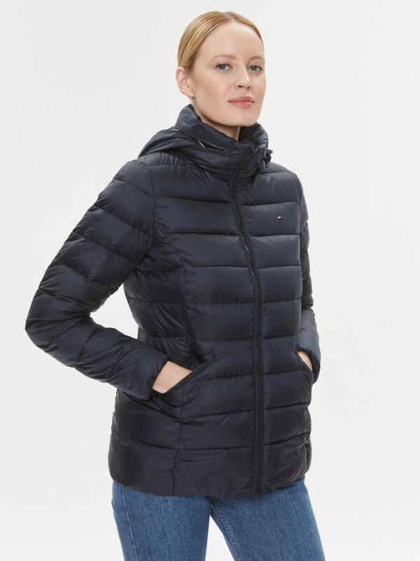 Tommy Hilfiger dámská tmavě modrá prošívaná bunda WW0WW39581 M