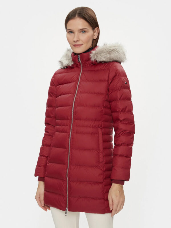 Tommy Hilfiger dámská vínová bunda WW0WW39747 L