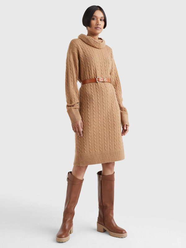 Tommy Hilfiger dámské béžové šaty WW0WW36805 S