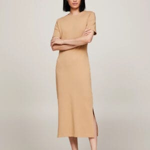 Tommy Hilfiger dámské béžové šaty WW0WW41274 XL