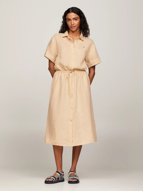 Tommy Hilfiger dámské béžové šaty WW0WW41911 42