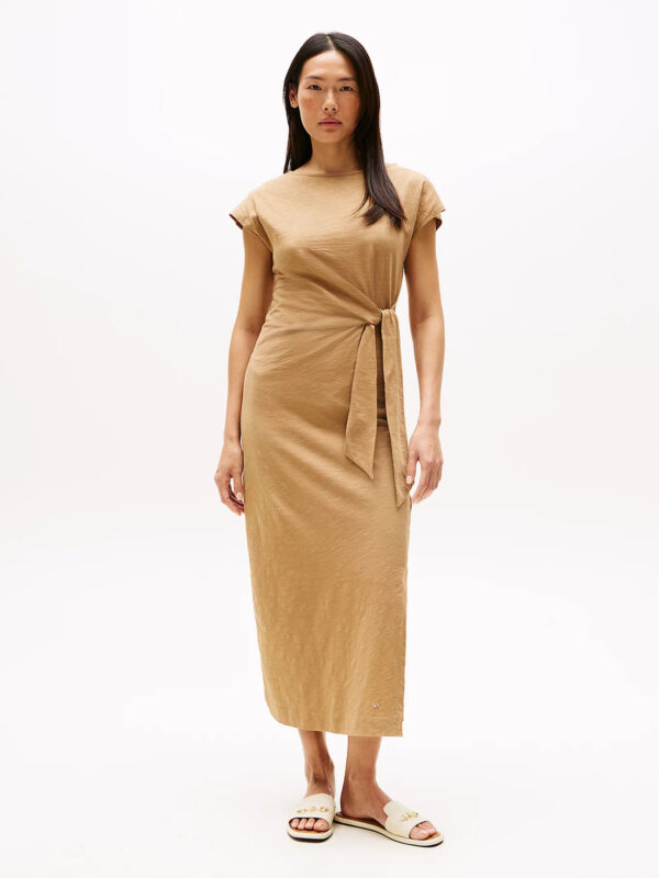 Tommy Hilfiger dámské béžové šaty WW0WW45159 XL