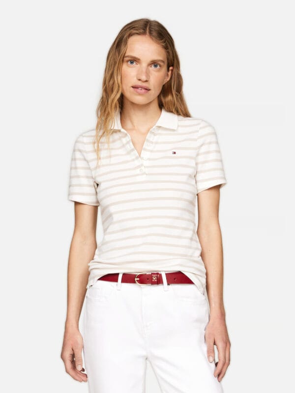 Tommy Hilfiger dámské bílo krémové polotričko WW0WW43226 L