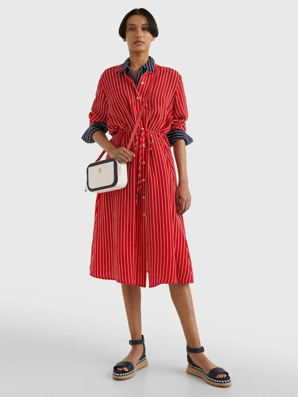 Tommy Hilfiger dámské červené šaty Cupro WW0WW38294 42