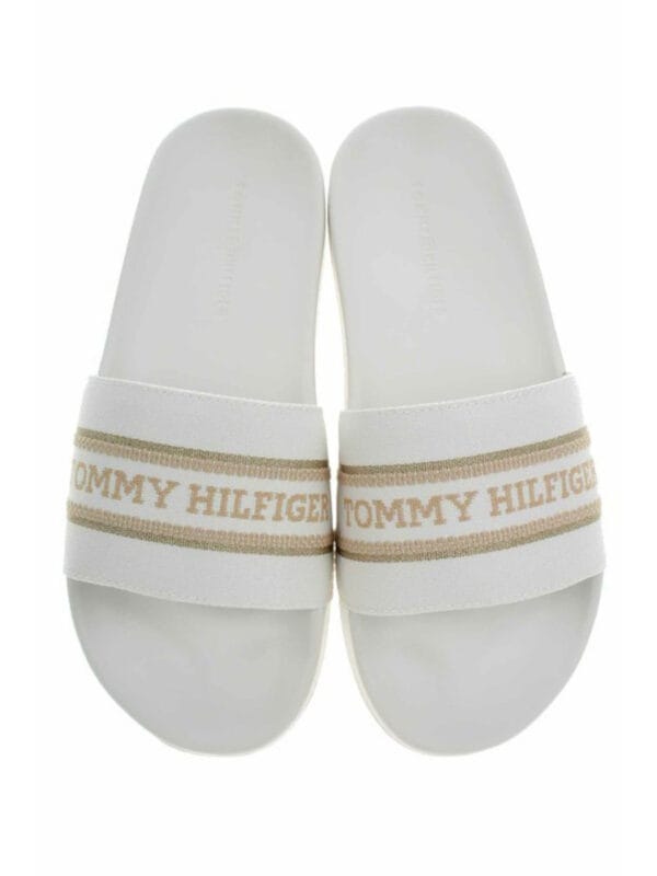 Tommy Hilfiger dámské krémové pantofle FW0FW07845 39