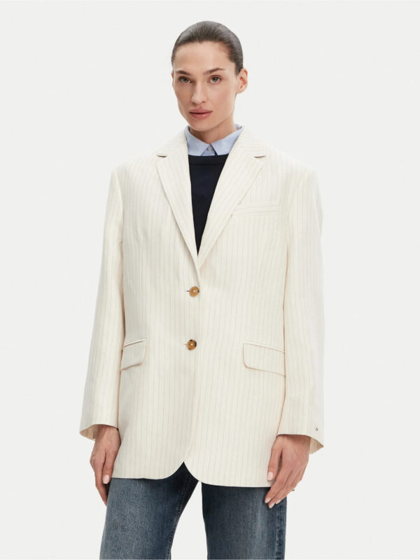Tommy Hilfiger dámské krémové sako WW0WW46167 38