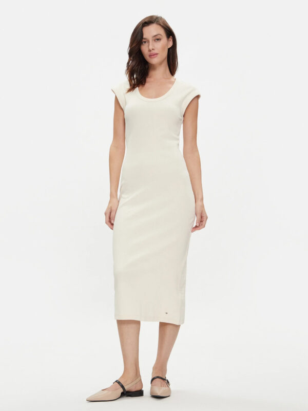 Tommy Hilfiger dámské krémové šaty WW0WW41273 L