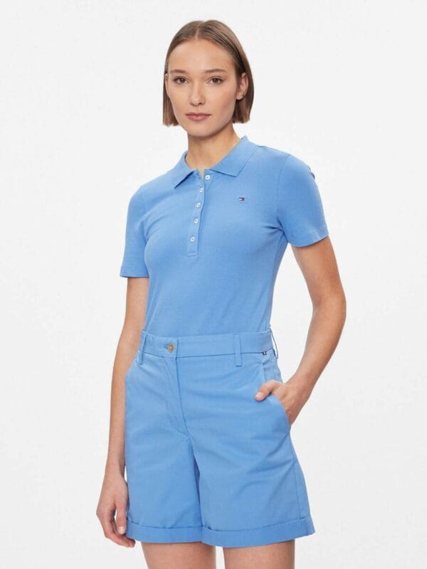 Tommy Hilfiger dámské modré polo WW0WW37823 XL
