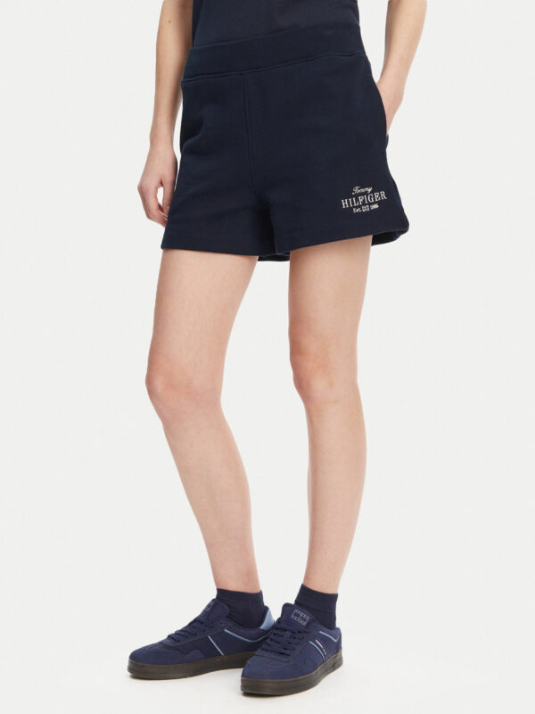 Tommy Hilfiger dámské modré teplákové šortky WW0WW45518 XL