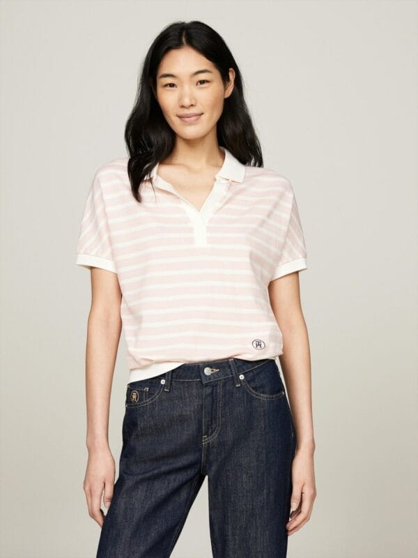Tommy Hilfiger dámské proužkované polo tričko WW0WW41889 L