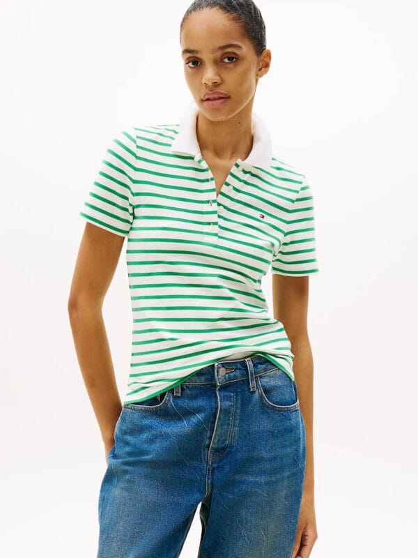 Tommy Hilfiger dámské pruhované polo tričko 1985 WW0WW43225 XL