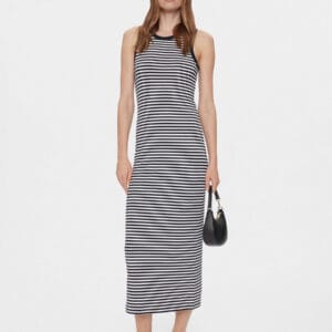 Tommy Hilfiger dámské pruhované tmavomodré letní šaty WW0WW41996 L